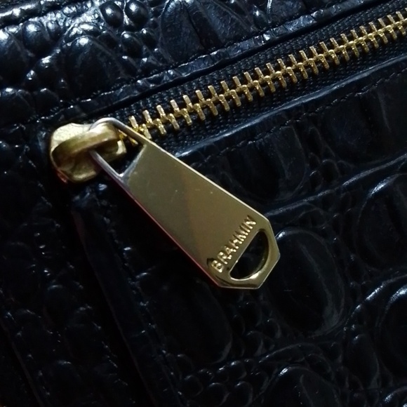 Brahmin Croc Embossed Leather Full Zippered Wallet - Picture 12 of 13